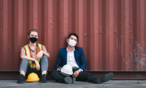 People with masks