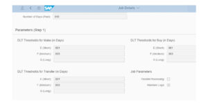 Schedule Lead Time Classification of Products DD