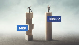 How does DDMRP work compared to MRP in regards to supply chain controlling? 